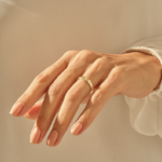 Elegant 4mm Spike Band | 18k Pyramid Ring | Unisex Geometric Matching Ring
