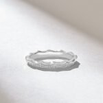 Pave Knife Edge Crown Ring | Unique Wavy Ring Enhancer Women| Cute Matching Ring - Image 5